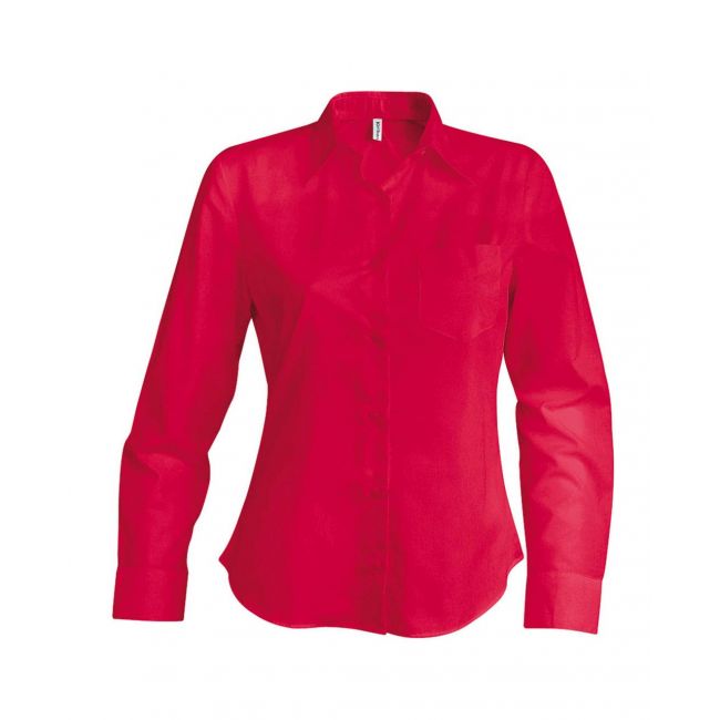 Jessica > ladies' long-sleeved shirt culoare classic red marimea xs