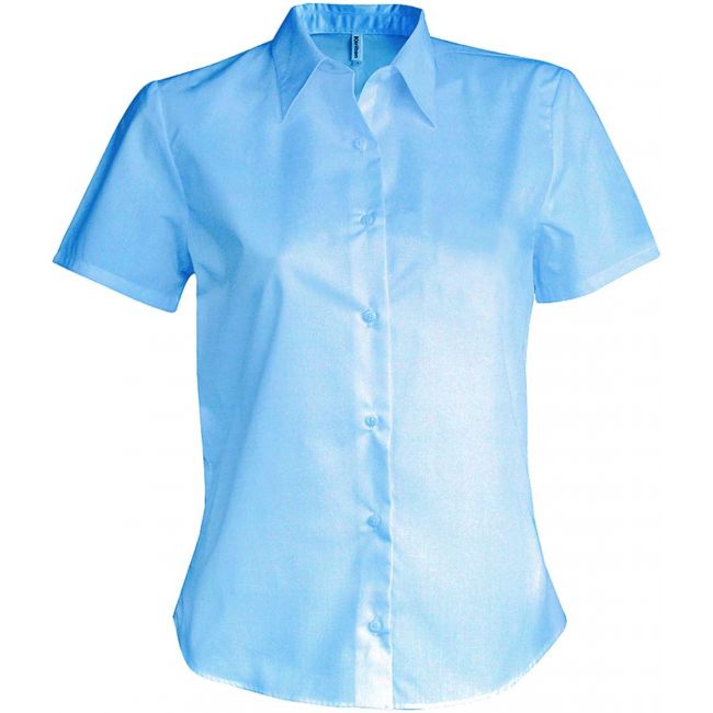 Ladies' short-sleeved non-iron shirt culoare bright sky marimea xs