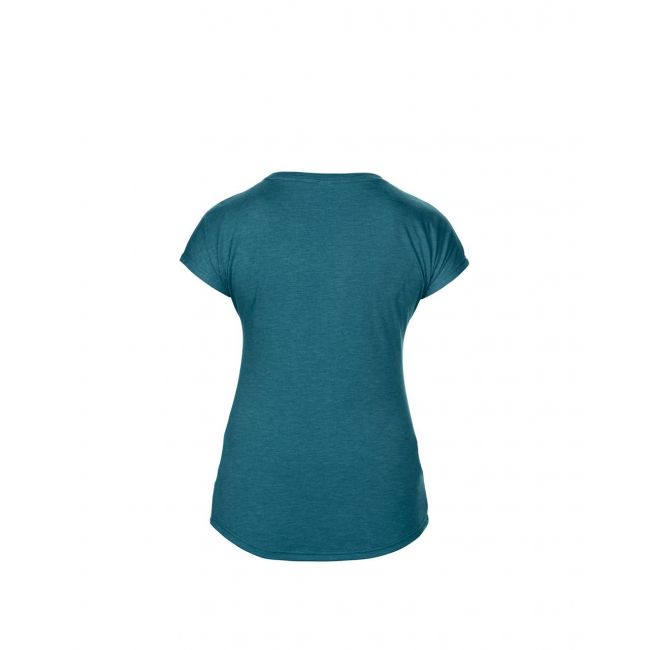 Women's tri-blend v-neck tee culoare heather galapagos blue marimea xs