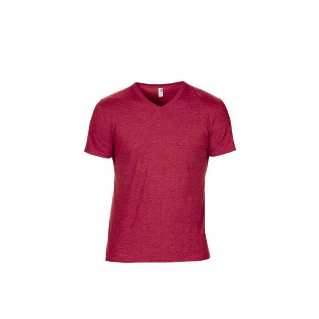 Adult tri-blend v-neck tee culoare heather red marimea l