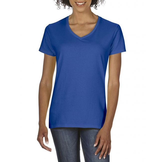 Premium cotton® ladies' v-neck t-shirt culoare royal marimea xl