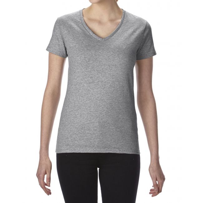 Premium cotton® ladies' v-neck t-shirt culoare rs sport grey marimea xl