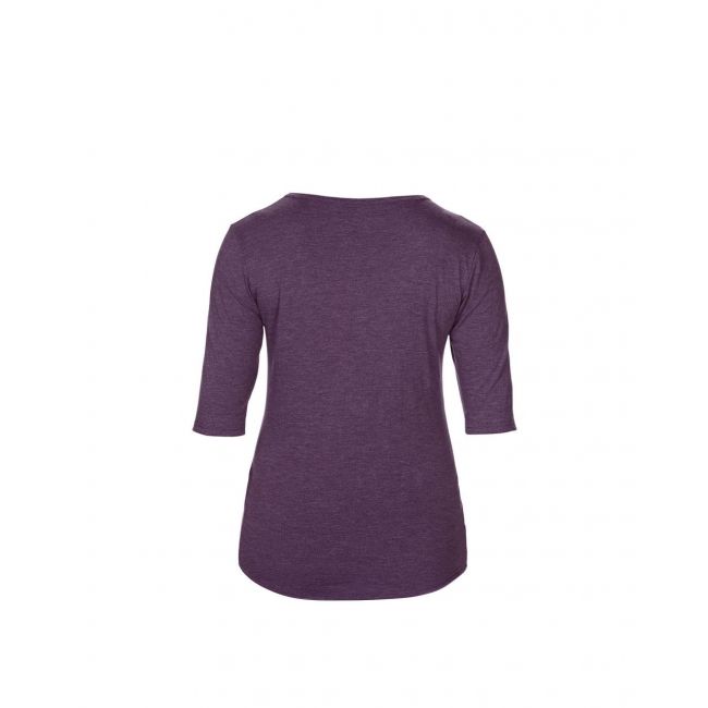 Women’s tri-blend deep scoop 1/2 sleeve tee culoare heather aubergine marimea xl