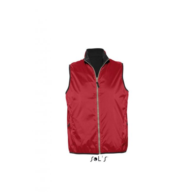 Sol's winner - unisex contrasted reversible bodywarmer culoare red marimea l