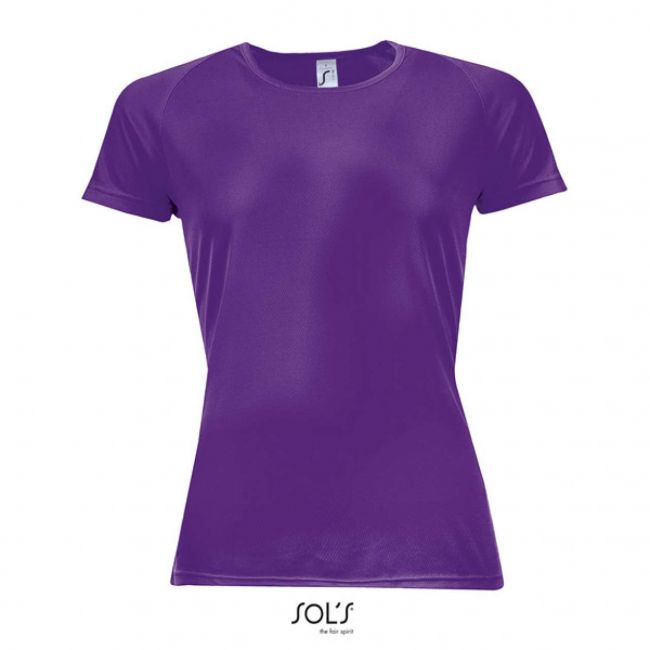 Sol's sporty women - raglan-sleeved t-shirt culoare dark purple marimea m