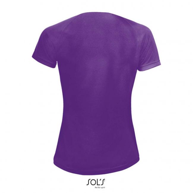 Sol's sporty women - raglan-sleeved t-shirt culoare dark purple marimea s