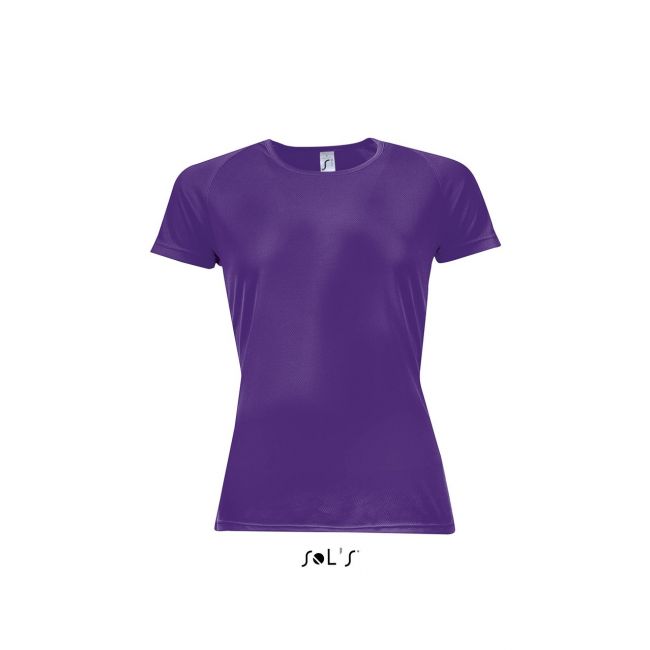 Sol's sporty women - raglan-sleeved t-shirt culoare dark purple marimea xl