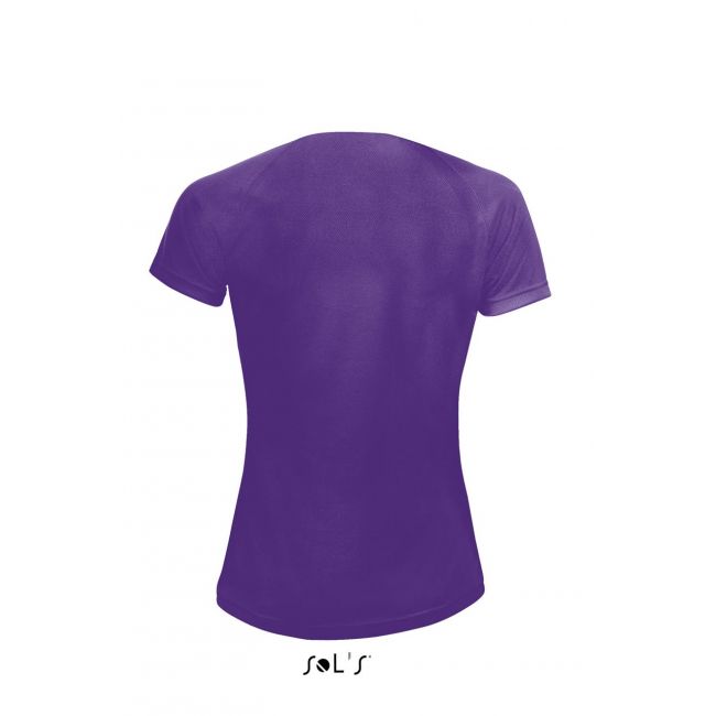 Sol's sporty women - raglan-sleeved t-shirt culoare dark purple marimea xl