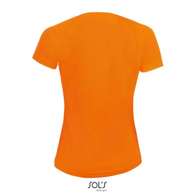 Sol's sporty women - raglan-sleeved t-shirt culoare neon orange marimea l