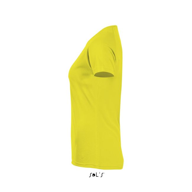 Sol's sporty women - raglan-sleeved t-shirt culoare neon yellow marimea l