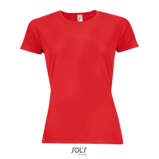 Sol's sporty women - raglan-sleeved t-shirt culoare red marimea m