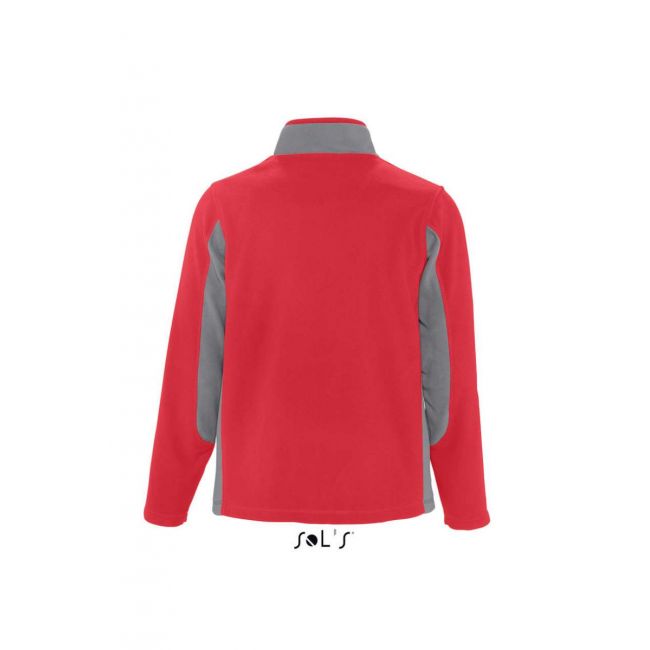 Sol's nordic - men’s two-colour zipped fleece jacket culoare red marimea xl