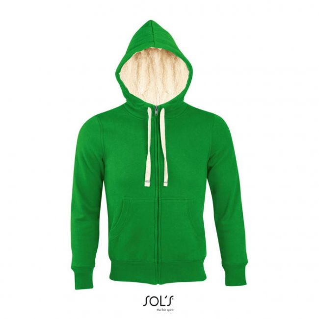 Sol's sherpa - unisex zipped jacket with \"sherpa\" lining culoare bud green marimea m