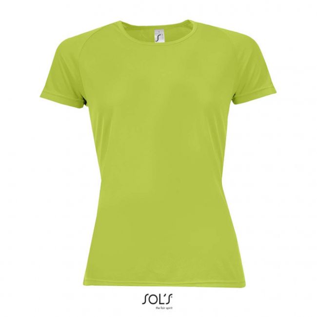 Sol's sporty women - raglan-sleeved t-shirt culoare apple green marimea 2xl