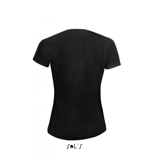 Sol's sporty women - raglan-sleeved t-shirt culoare black marimea 2xl