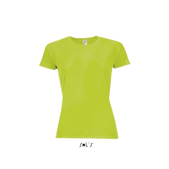 Sol's sporty women - raglan-sleeved t-shirt culoare neon green marimea 2xl