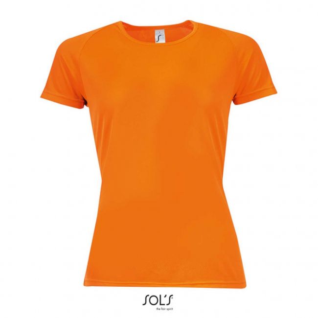 Sol's sporty women - raglan-sleeved t-shirt culoare neon orange marimea 2xl