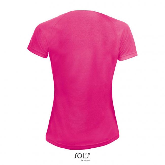 Sol's sporty women - raglan-sleeved t-shirt culoare neon pink 2 marimea xs