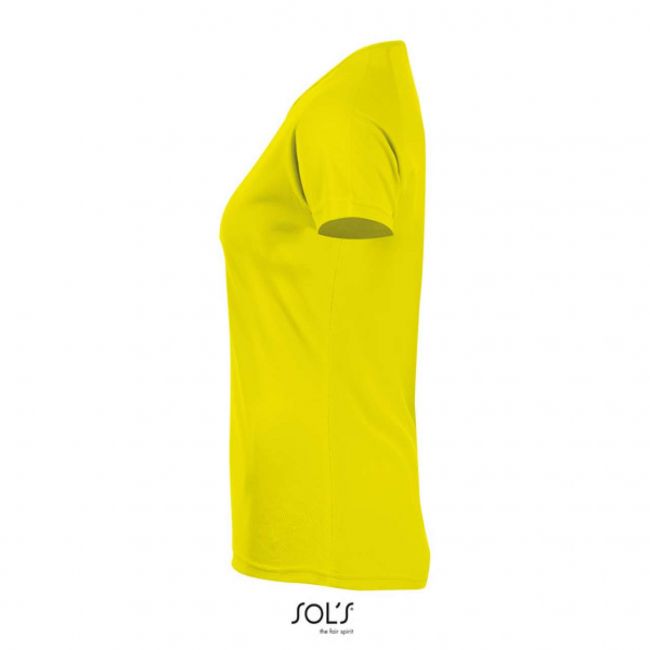 Sol's sporty women - raglan-sleeved t-shirt culoare neon yellow marimea xl