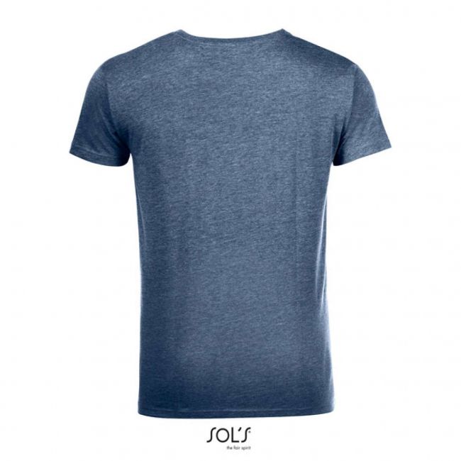 Sol's mixed men - round neck t-shirt culoare heather navy marimea l