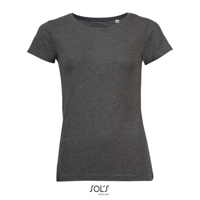 Sol's mixed women - round neck t-shirt culoare charcoal melange marimea m