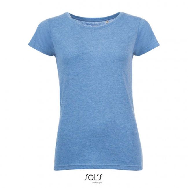 Sol's mixed women - round neck t-shirt culoare heather blue marimea l