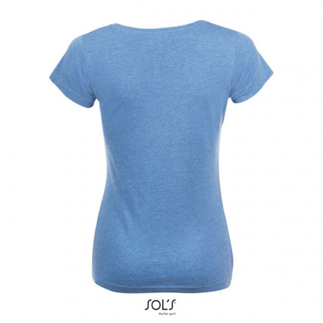 Sol's mixed women - round neck t-shirt culoare heather blue marimea l