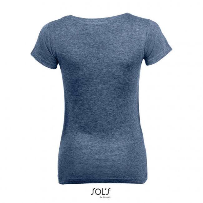 Sol's mixed women - round neck t-shirt culoare heather navy marimea xl