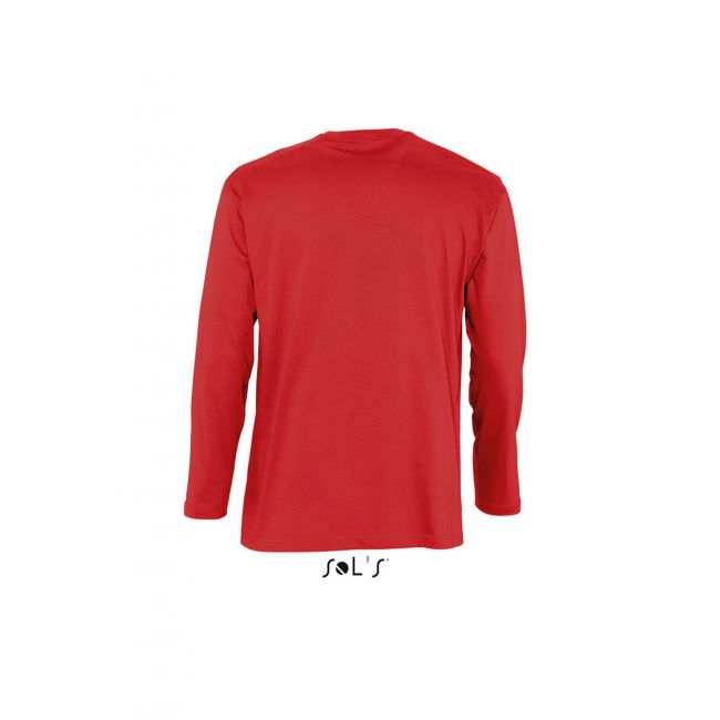 Sol's monarch - men's round collar long sleeve t-shirt culoare red marimea 3xl