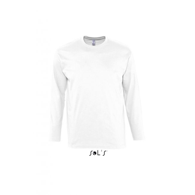 Sol's monarch - men's round collar long sleeve t-shirt culoare white marimea 3xl