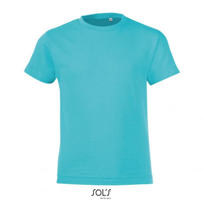 Sol's regent fit kids - round neck t-shirt culoare atoll blue marimea 8a