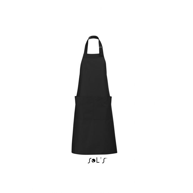 Sol's gala - long apron with pockets culoare black marimea u