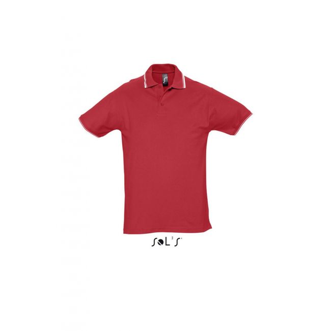 Sol's practice men - polo shirt culoare red/white marimea m