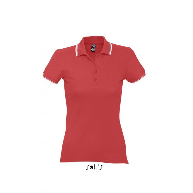 Sol's practice women - polo shirt culoare red/white marimea m