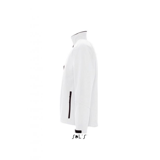 Sol's relax - men's softshell zipped jacket culoare white marimea 3xl