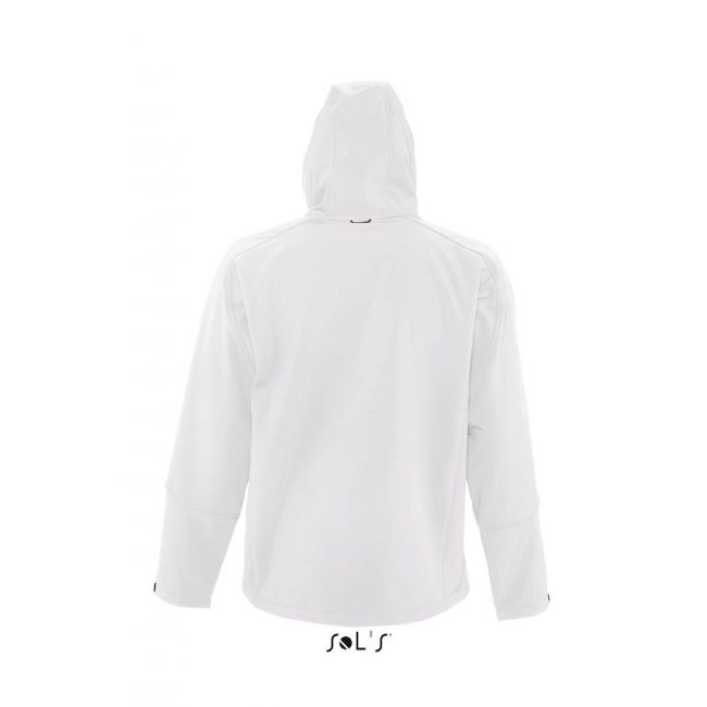 Sol's replay men - hooded softshell culoare white marimea s