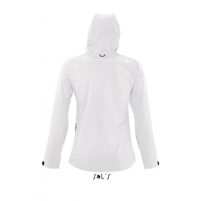 Sol's replay women - hooded softshell culoare white marimea 2xl