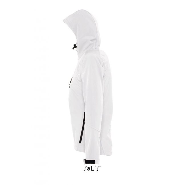 Sol's replay women - hooded softshell culoare white marimea 2xl