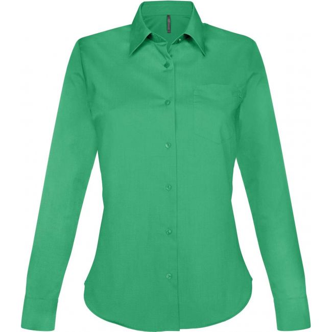 Jessica > ladies' long-sleeved shirt culoare kelly green marimea xs