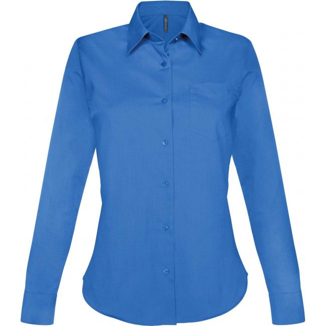 Jessica > ladies' long-sleeved shirt culoare light royal blue marimea s