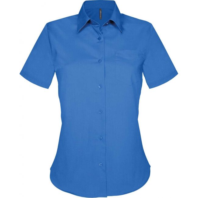 Judith > ladies' short-sleeved shirt culoare light royal blue marimea xs