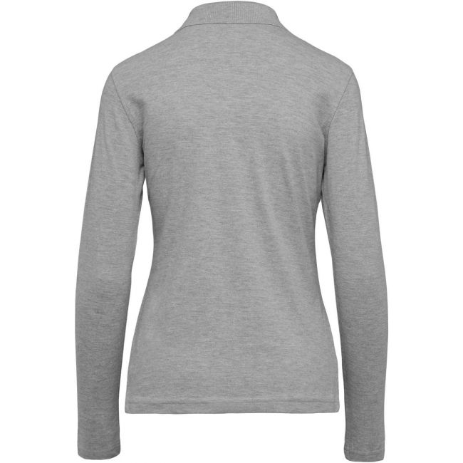 Ladies' long-sleeved polo shirt culoare oxford grey marimea 3xl