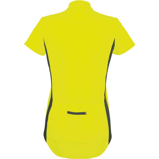 Ladies' short sleeve bikewear top culoare fluorescent yellow/black marimea m