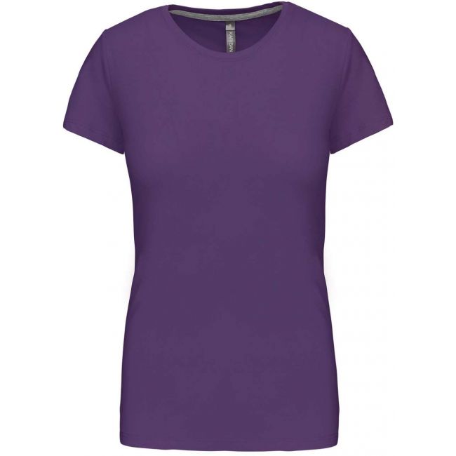 Ladies' short sleeve crew neck t-shirt culoare purple marimea xl