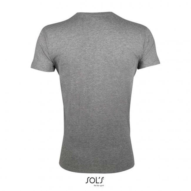 Sol's regent fit - men’s round neck close fitting t-shirt culoare grey melange marimea s