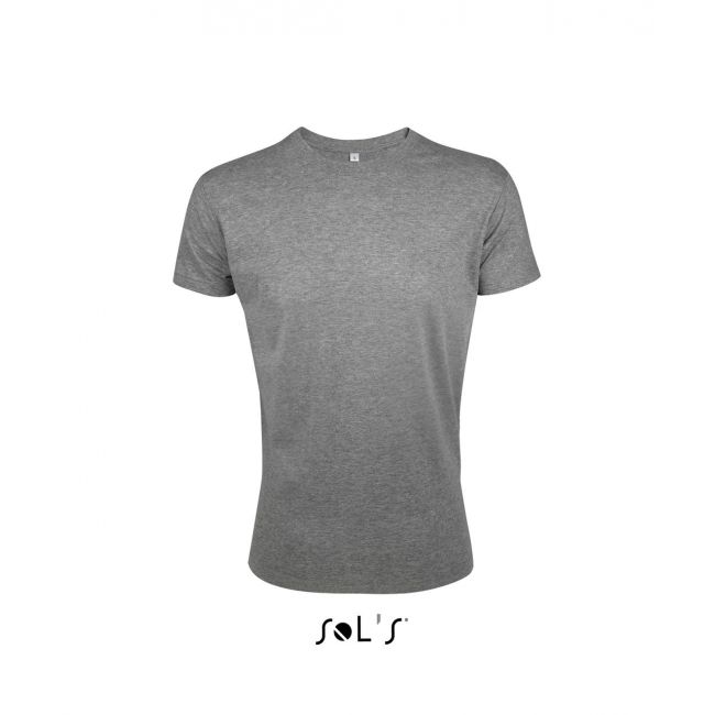 Sol's regent fit - men’s round neck close fitting t-shirt culoare grey melange marimea xs