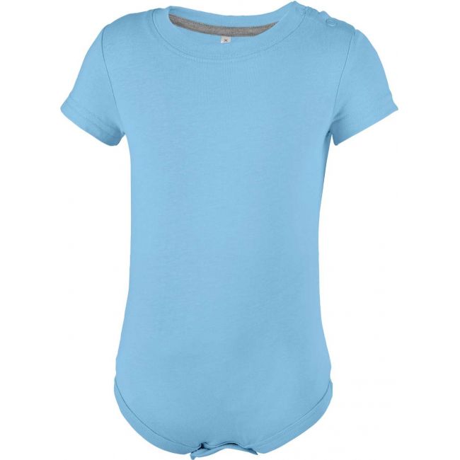 Babies' short-sleeved bodysuit culoare sky blue marimea 3m