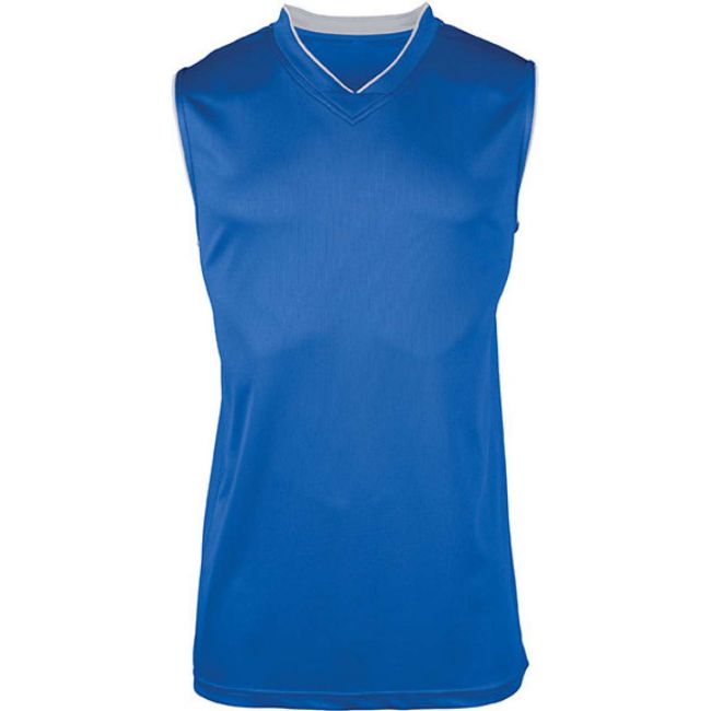 Kids' basketball jersey culoare sporty royal blue marimea 12/14