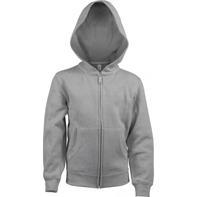 Kids full zip hooded sweatshirt culoare oxford grey marimea 12/14