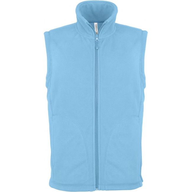 Luca - men's micro fleece gilet culoare sky blue marimea 3xl